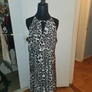 INC International Concepts Black and Tan Halter Dress